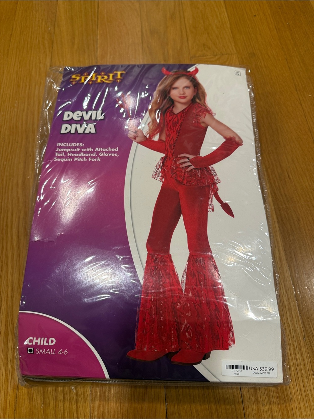 Spirit of Halloween Devil Diva size child small 4-6 .